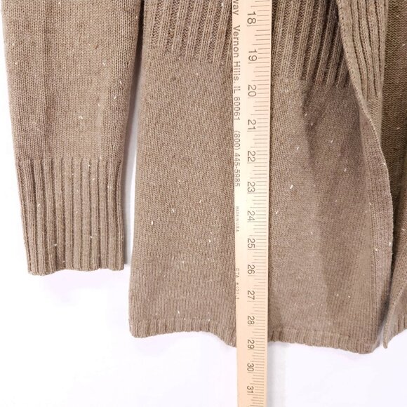 Autumn Cashmere Ribbed Drape Cardigan Size Small Open Front Nep Beige Sweater - Picture 5 of 13